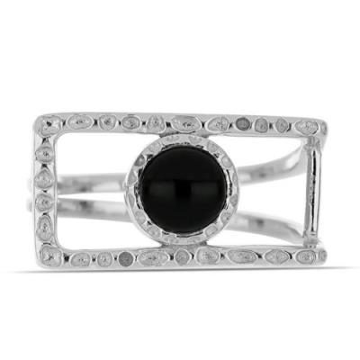 BUY BLACK ONYX SINGLE STONE FASHION RING